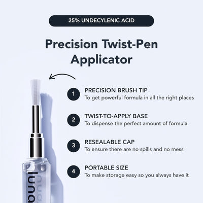Lunavia Antifungal Pen – Cures Most Athlete’s Foot, Jock Itch, and Ringworm - 25% Undecylenic Acid with added Tea Tree, Jojoba, Clove Bud Oils & Aloe